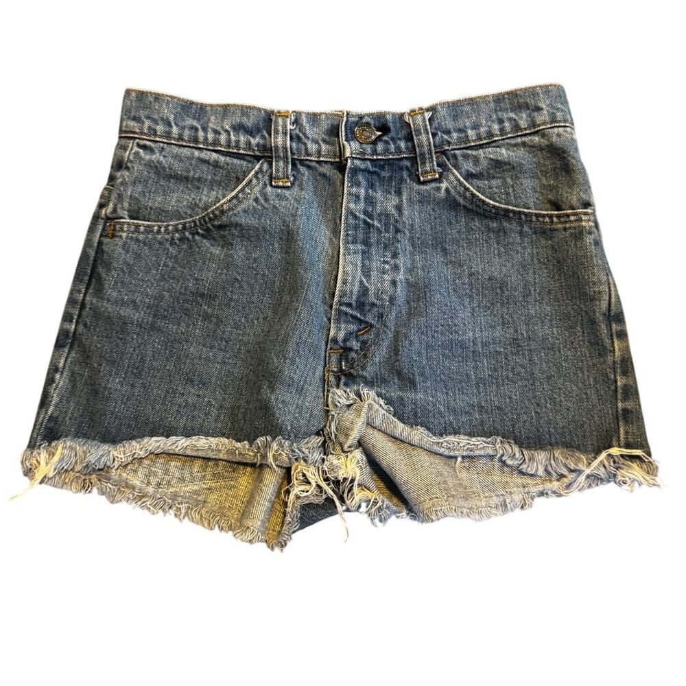 Vintage Levi’s Orange Tab Cutoff Shorts W28 Distressed Denim USA 70s 80s